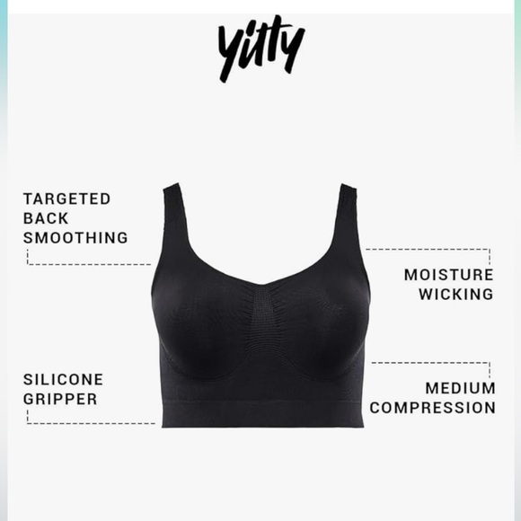 NEW🆕 Shaping Midi Bra with Silicone Band by YITTY | Black | Size XS/S - Picture 3 of 13